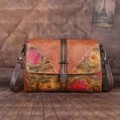 Vintage Design Women Handbags Genuine Leather Shoulder Bags for Ladies Fashion Crossbody Bag Purse