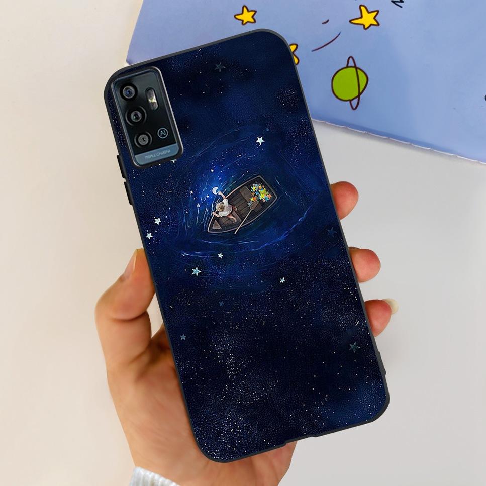 For ZTE Blade A71 6.52" Case Cartoon Dinosaur Football TPU Soft Silicone Cover For ZTE Blade A71 2021 A7030 Phone Cases Fundas