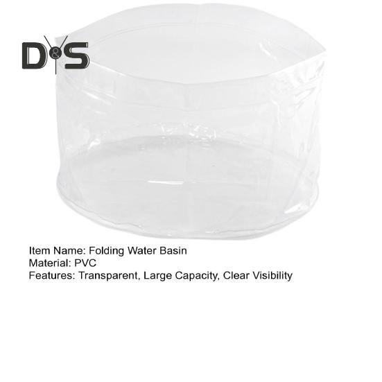 Folding Water Basin Stable Structure Portable Water Container Large Diameter Transparent Water Bucket for Camping Picnics BBQ