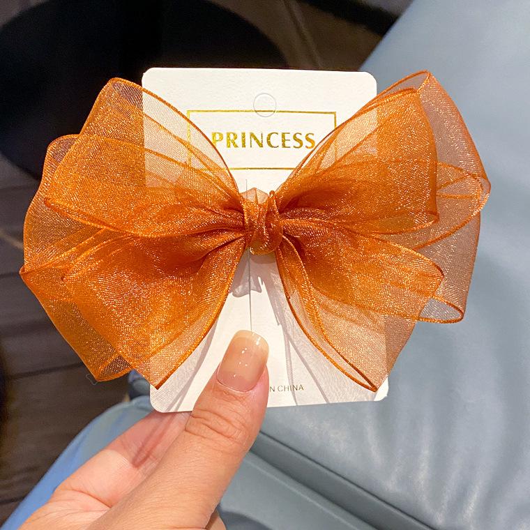 Fairy Princess Style Mesh Bow Hair Clip for Girls