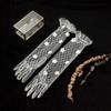 Mesh Bridal Gown Mittens Bowknot Wedding Bridal Gloves New Performance Gloves  Party