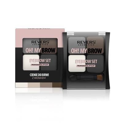 Revers Eyebrow Set Professional 02 - Cienie Do Brwi Z Woskiem