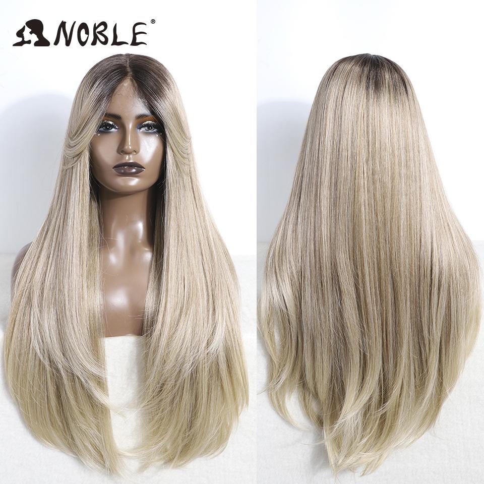 Noble Lace Front Wig Cosplay Straight Lace Wig 30 Inch White Wig Lace Part Wig For Women Synthetic Lace Front Heat Resistant Wig