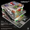 Colector 1:Dioramă Parcare Multi-Nivel LED Scara 64, Vitrină Display Mașinuțe Model cu Rampă și Lumini pentru Colecția de Vehicule
