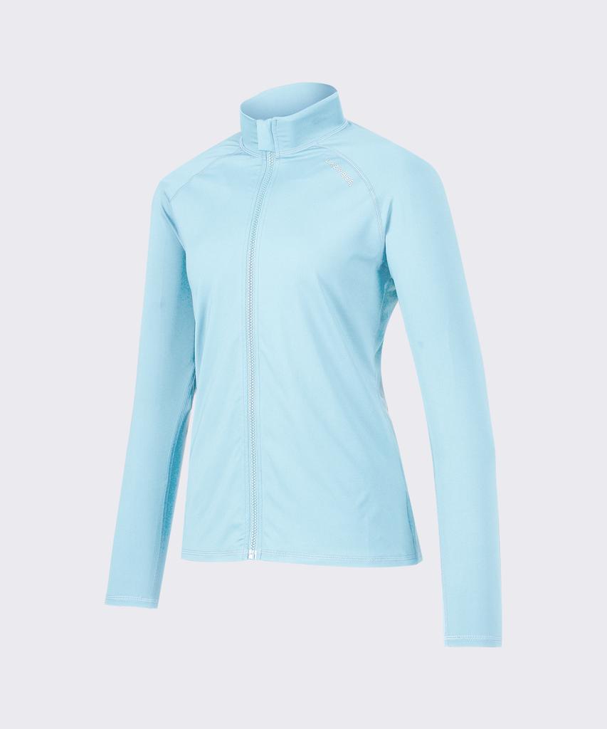 Leijibi Multi-Cooling Essential Loose Fit Zip-Up Rash Guard W Sky Blue