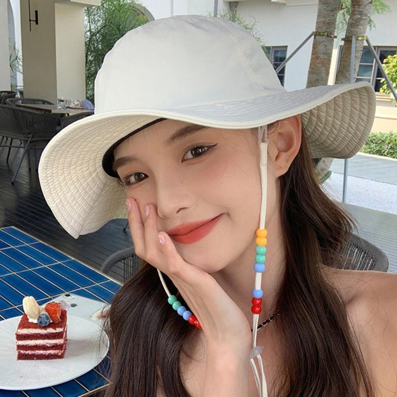 Portable Sun Hat Wide Brim Quick Drying Hat with Windproof Rope Breathable Sunshade for Outdoor Surprise Gift