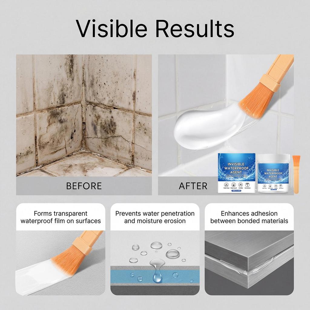 Invisible Waterproof Sealant 100g Transparent Insulation Glue High Temp Resistant Coating Concrete Wood Roof Leak Repair Gel