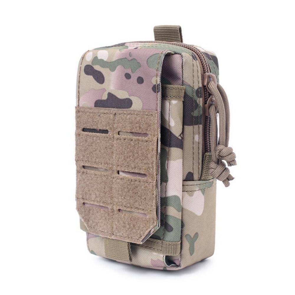 Tactical Waist Pack Silent Zipper Nylon Mobile Phone Bag Edc Belt Pouch Scratch Resistant Small Tool Bag For Outdoor Recreation