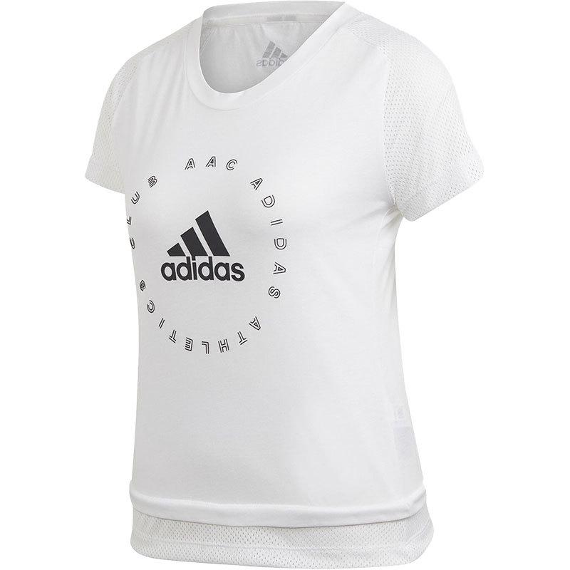 

Adidas T Shirts Women s White Crew Neck Moderate FL1840 170/96A/XL