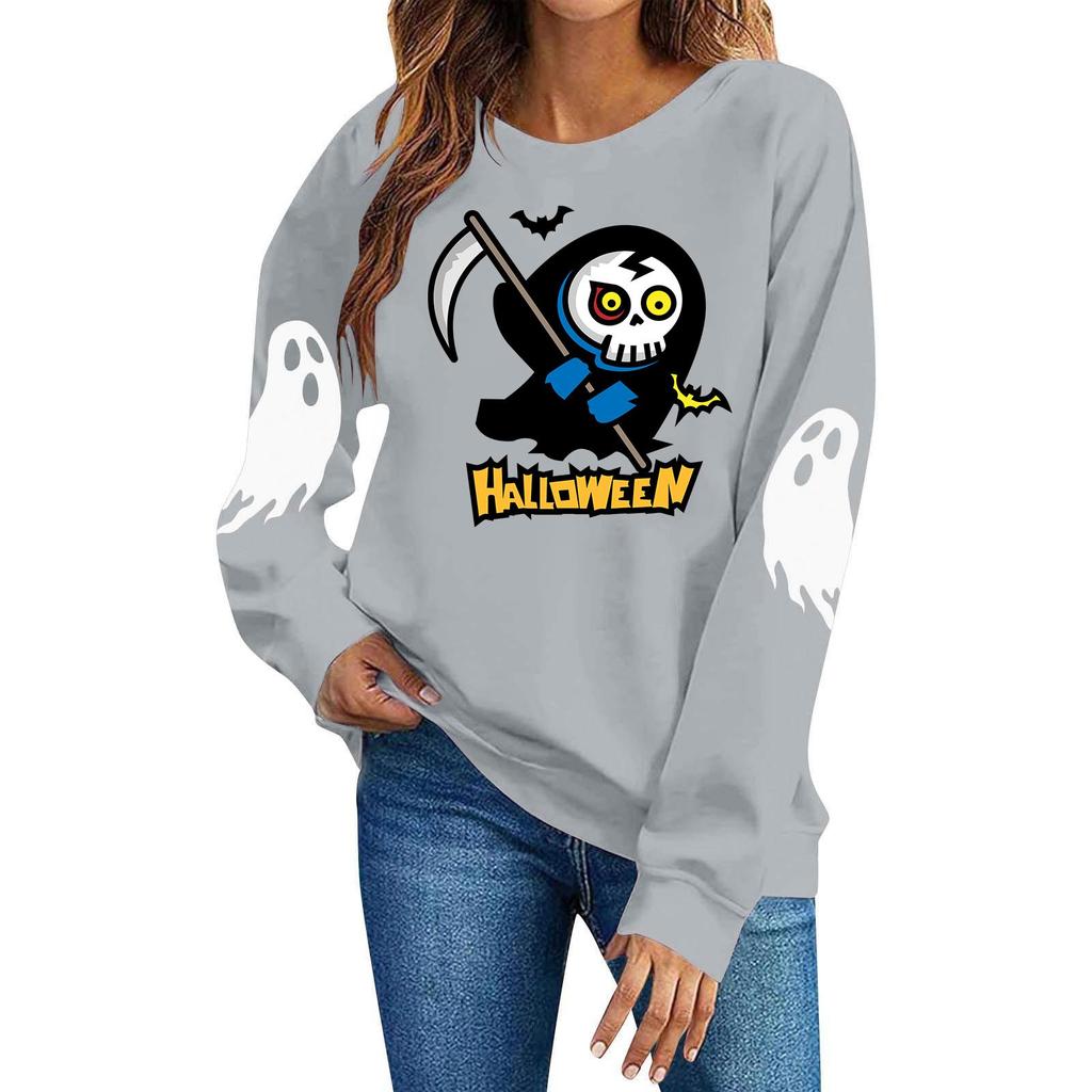 Women's Casual Halloween Hoodie Long Sleeve Pullover