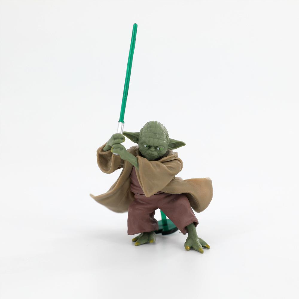 

6cm Anime Figure Star Wars Mandalorian Master Yoda With Sword Action Figure Toys Gift