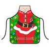 1PC Santa Claus Theme Baking Christmas Apron Home Cooks Apron for Cooking Funny Cartoon Printed Dress-Up & Role Play Unisex
