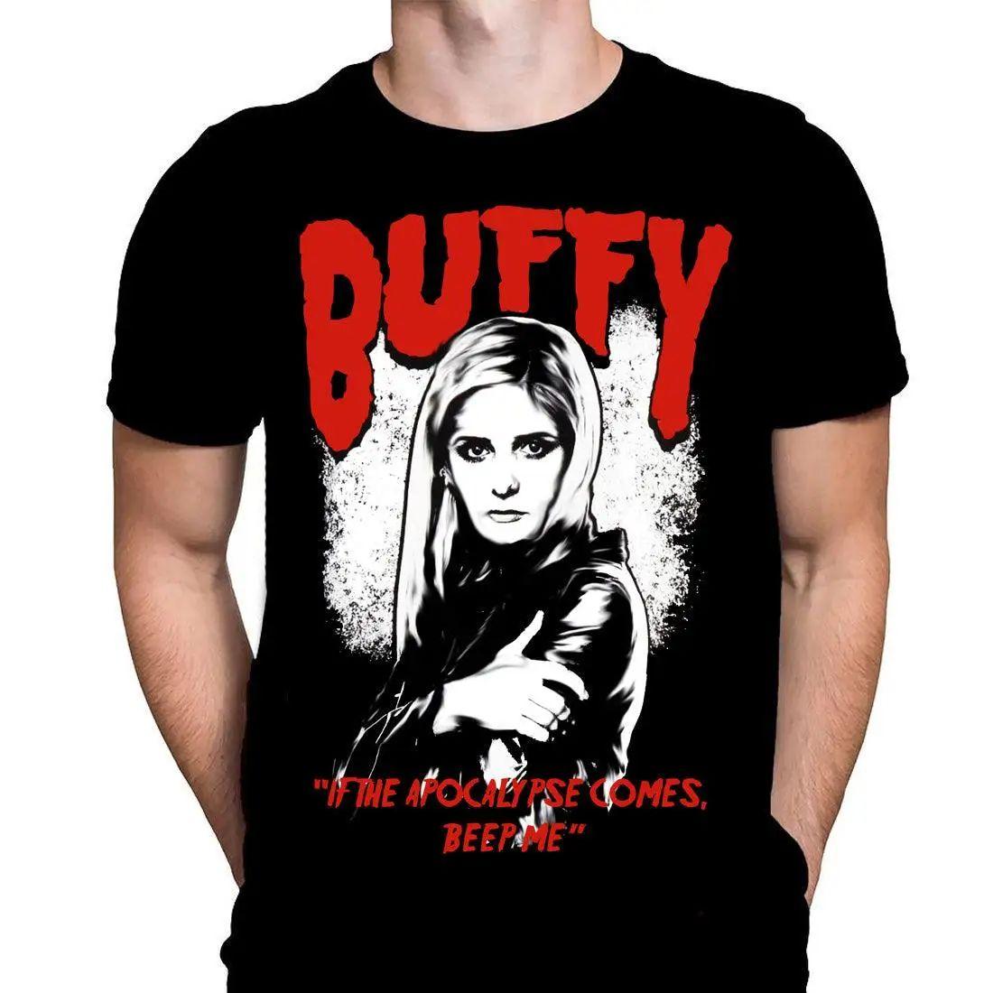 

High Street Vintage Y2k Tv T Shirts Vampire Hunter Buffy Themed Print Tops Casual Loose Fashion Streetwear O Neck Tees Unisex S разноцветный