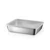 JUSTINLAU Stainless Steel Food Storage Plate with Lids Hotpot Preparation Plate Stackable for Meat Fruits Veggies Kitchen