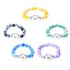 18mm Resin Beads Bangles Snap Button Bracelets Jewelry Making Kit Gifts 23cm