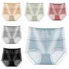 High Waist Lace Seamless Briefs Thin Tummy Control Underwear Elastic Slimming Underpants  Lady
