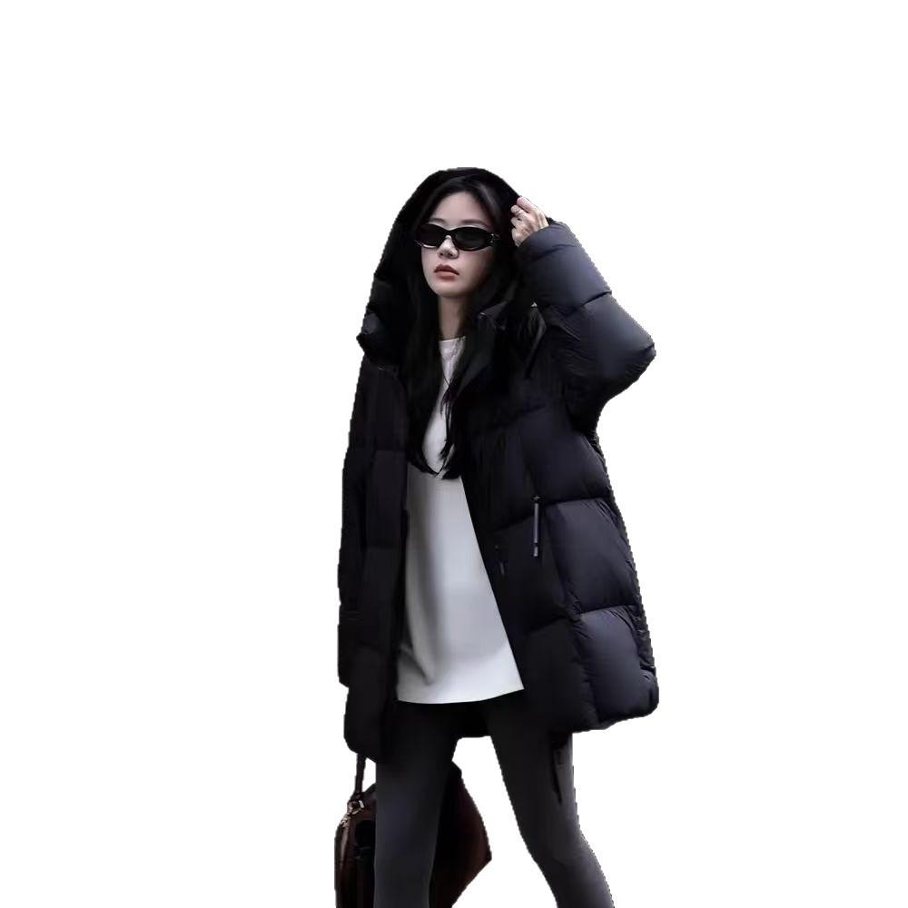 Solid color seasonal warm three-dimensional down cotton clothes hooded short small bread clothes