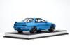 FREESTYLE MOTORHELIX Scale Nissan Skyline Customized Version Cyan Blue Finished Model MH029CB 1/18 GT-R (R32)
