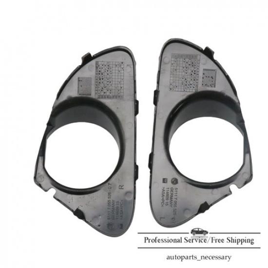 LH+RH Front Bumper Fog Light Cover Frame Surround Fits 2004-2010 BMW 645Ci 650I