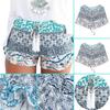 Summer Polyester Print Shorts With Tie Waist For Casual Wear