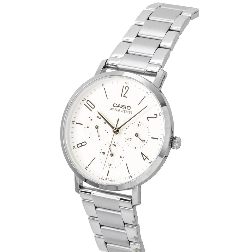 Casio Analog Stainless Steel White Dial Quartz MTP-VT06D-7B Men's Watch