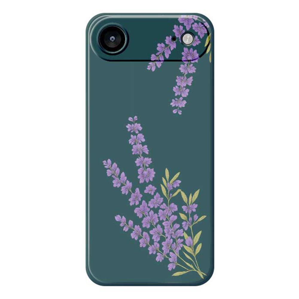 For iPhone 17 Air Case Lavender Pattern Printing Straight Edge TPU Phone Back Cover