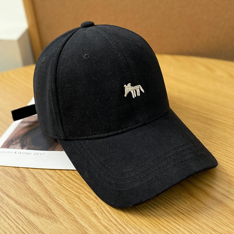 Grinding little fox baseball cap women's spring and autumn increase and deepen wide-brimmed sunscreen cap versatile couple sports cap