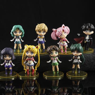 8 Stück/Set Sailor Moon Merkur Mars Jupiter Venus Uranus Neptun Pluto Anime Puppen Dekoration Sammlung Figur Spielzeug