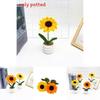 Plush Twisted Rod Sunflower Potted For Home And Outdoor Use