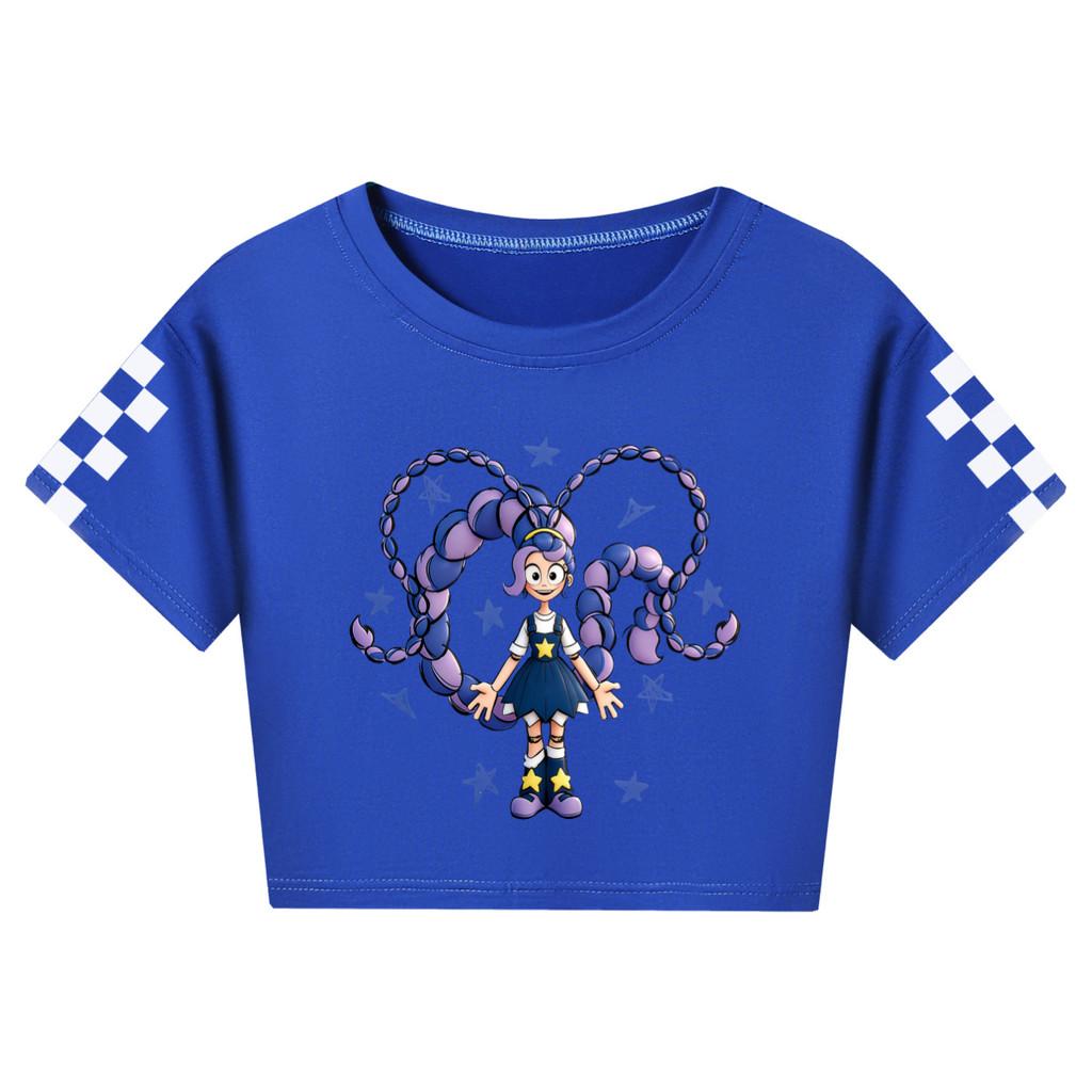 5592 Kids Girls Lily Lovebraids Print Cartoon Short T-Shirt 110cm