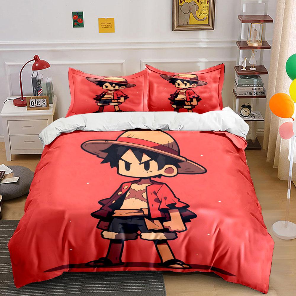 Straw Hat Cartoon Character. Bedding Sets Duvet Cover Sets Duvet Covers Pillowcases(1 * Duvet Cover 2 * Pillowcases Without Duvet Insert)