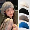 Keep Warm Women Knitted Beret Plush Painter Artist Hats Vintage Warm Knit Cap  Creative Gift