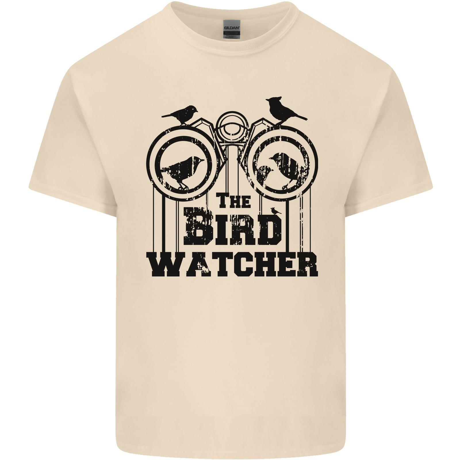The Bird Watcher Watching Funny Mens Light Cotton T-Shirt 2XL