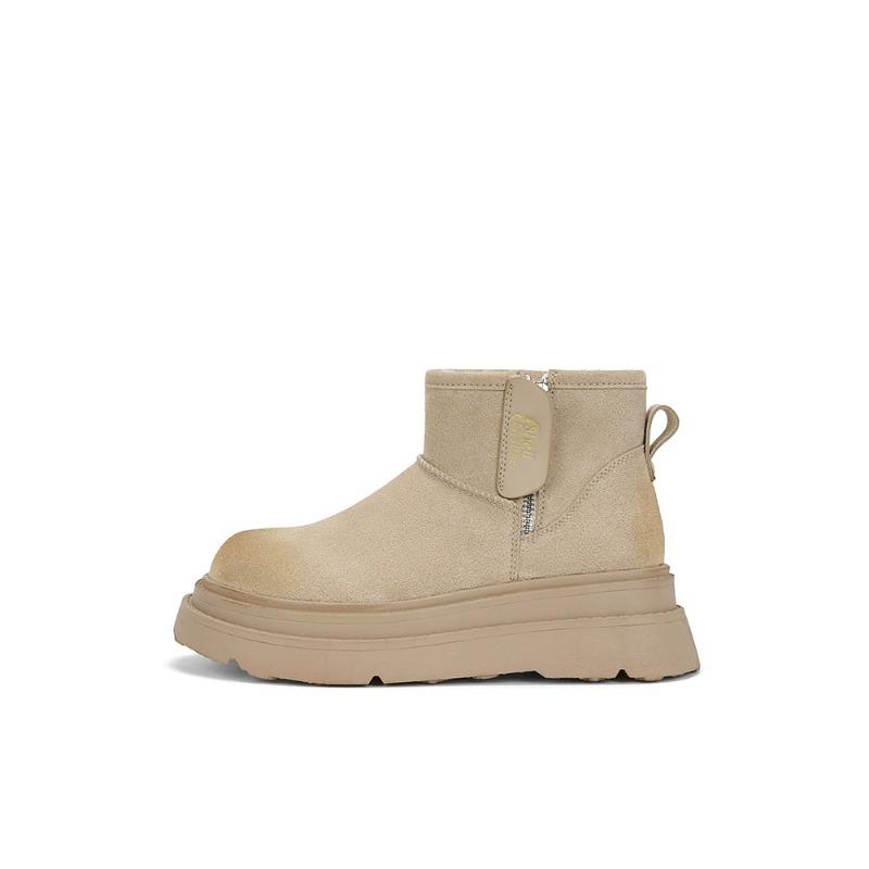 Fleece Shoes, Thick-soled Cotton Shoes, Short Ankle Boots, Women's Snow Boots