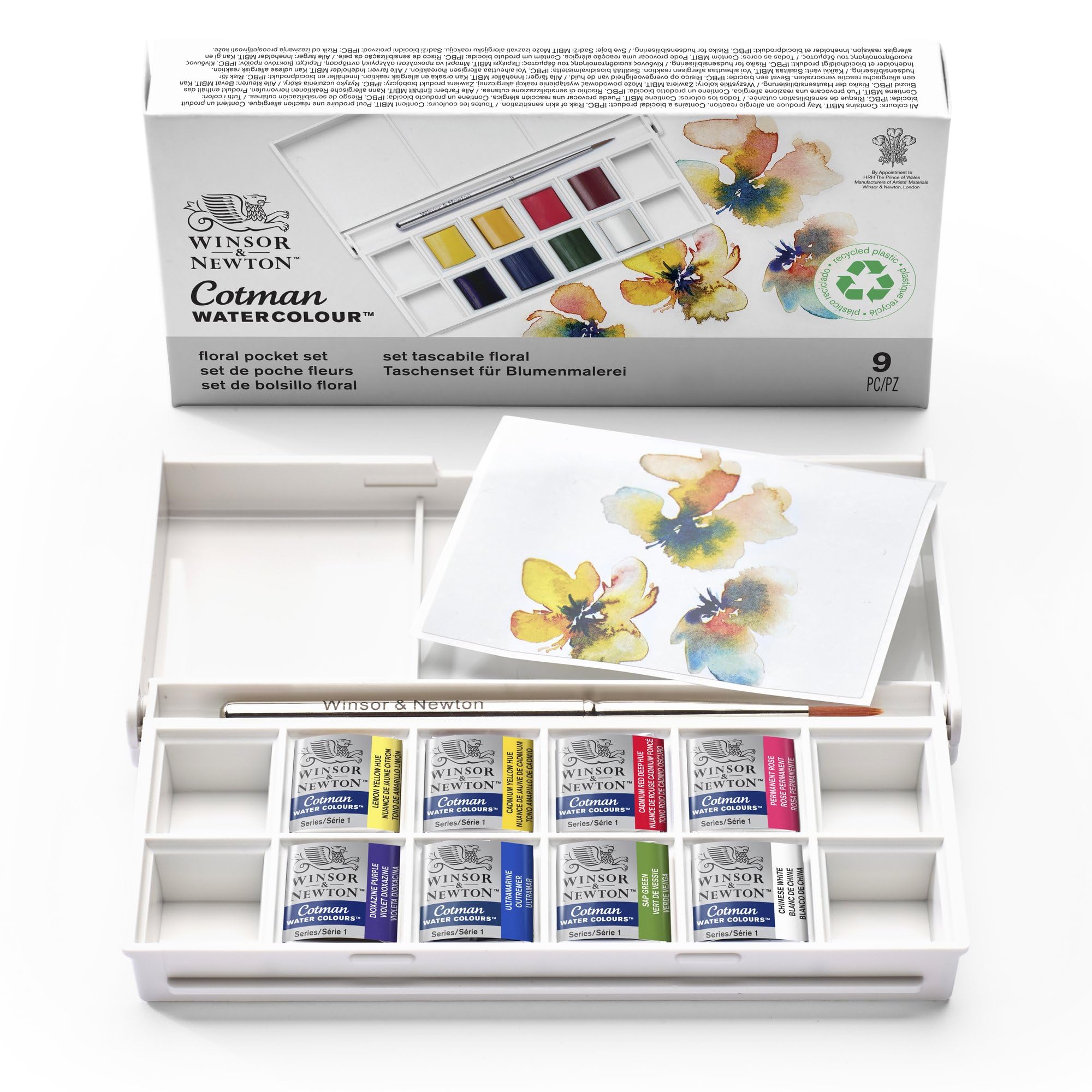

Winsor Newton Cotman Floral Pocket Half 390671 & Set, Pan, 8-Color Set,