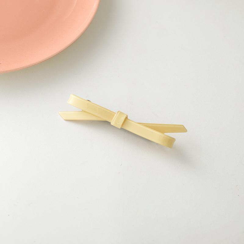 Chic Bow Hair Clips Plain Color Acrylic Hairgrip Hairpin Cute Sweet Simple Bow Knot Bow Tie Side Pins Women Hair Accessories