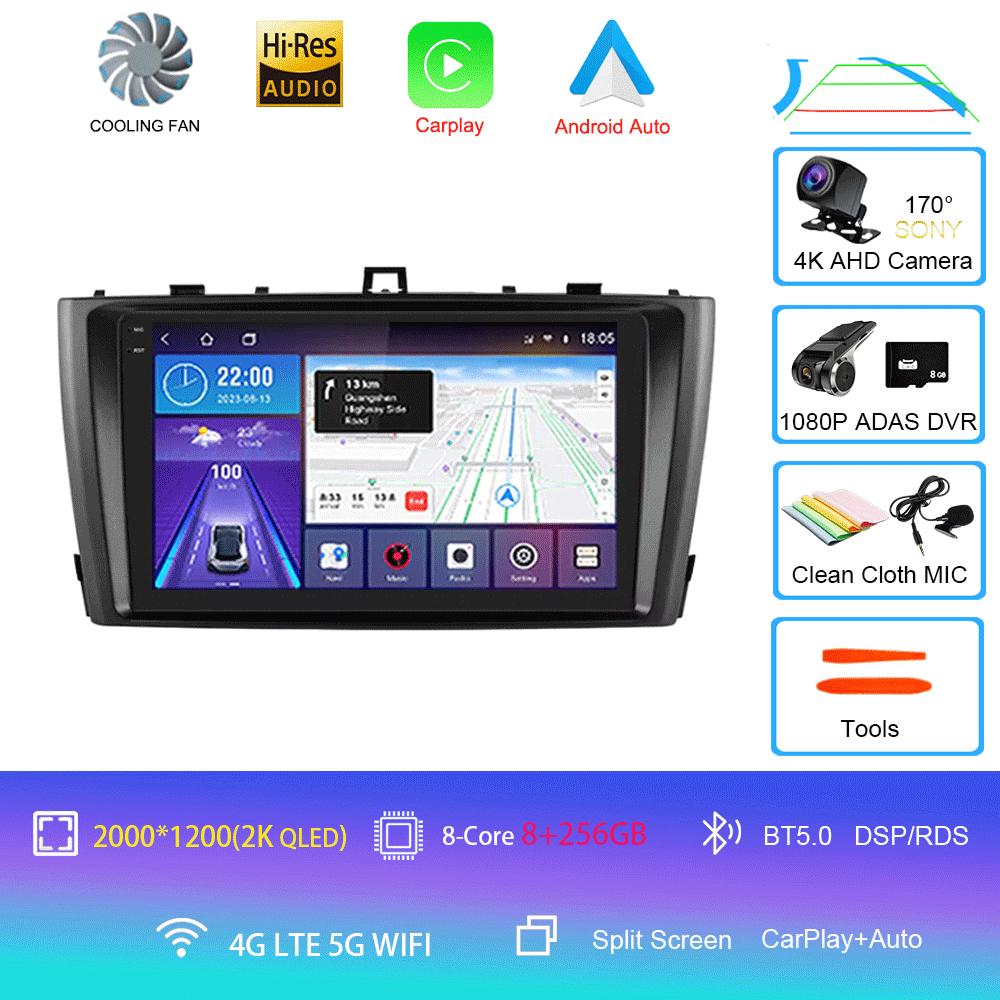 Android 14 Car Radio For Toyota Avensis 2008-2015 Multimedia Video Player Stereo GPS Navigation 5G WIFI DSP Carplay Android Auto
