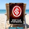 Custom Name Sc Internacional Crest Beach Towel Soft Microfiber Fabric Bath Towels for Swimming Travel Camping, Outdoor Essentials Gifts