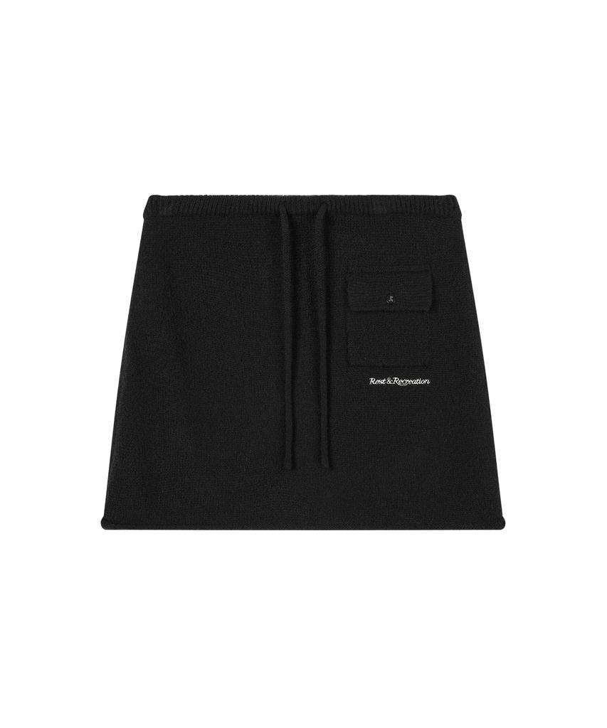 Rest And Recreation Pocket Knit Skirt - Black