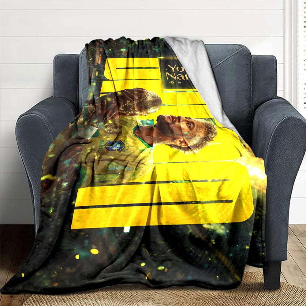 Star Neymar Personalized Name Blanket Cozy Personalized Blanket Durable Comfort Suitable for Home Decor Living Room Office Chair Bed