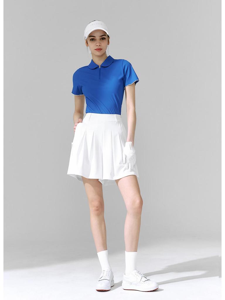 Bingse Women's Spring/Summer POLO Yoga & Sports Top - Short Sleeve for Golf & Tennis