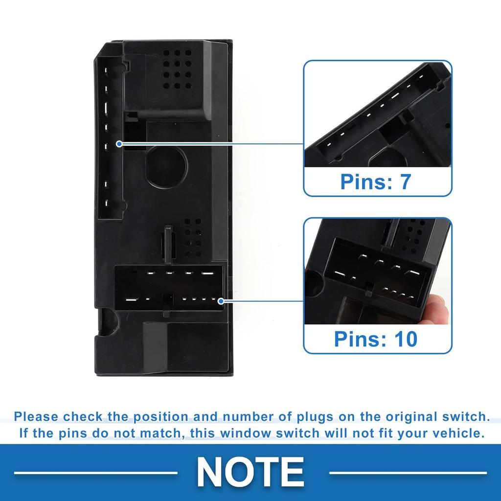 Power Window Switch No.15151360 Window Control Switch for Chevrolet Blazer Tahoe Black