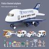Extra Large Children's Inertial Airplane Toy Set with Lights and Music