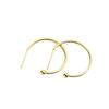 14K Gold-Plated Copper C-Shaped Ear Studs – Handmade, Color-Preserving Semi-Circular Hoops for DIY Earrings.