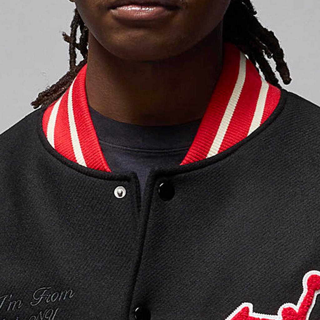 Jordan X Awake NY Varsity Jacket (Asia Sizing) University Red/Black Unisex Streetwear FQ5440-657