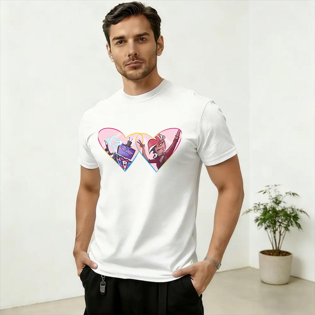 Hazbins Hoteling Vox Solo Metal T Shirt Unisex 100% Cotton Funny T-Shirt O Neck Tee Shirt Short Sleeve Tops Unique