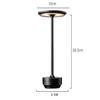 Retro Einfache Schreibtischlampe USB Wiederaufladbar Tragbar 3-Farben-Licht Stufenlose Dimmfunktion Touch Schreibtischlampe Für Restaurant Bar