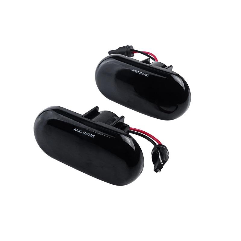 2x Black Lens Side Marker Indicator LED Repeater Light For Opel Vivaro Movano Dacia Duster Logan Nissan Kubistar Primastar X83