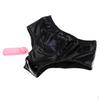 Panties with Plug Leather Pant Stimulating