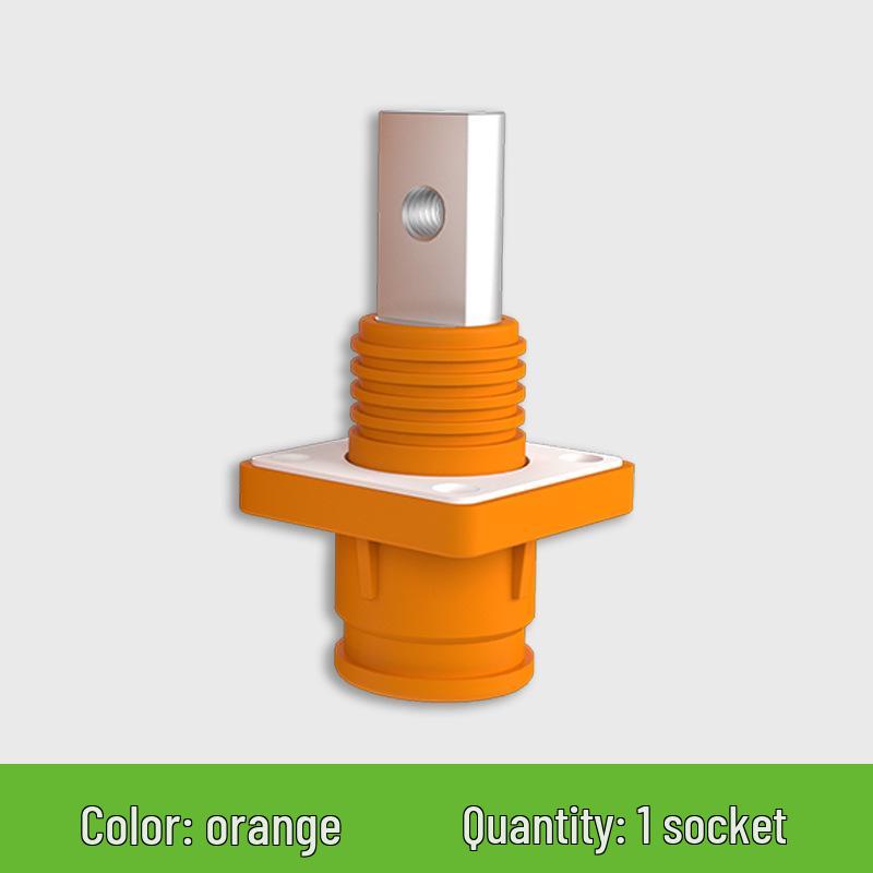 200A High-Current Single-Core Waterproof Energy Storage Connector with Threaded Hole (Male & Female Plug)